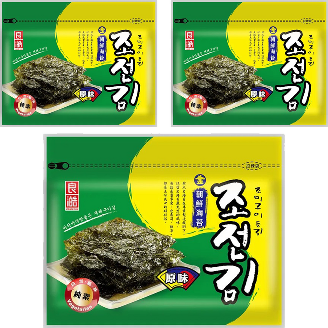 良澔 金朝鮮海苔 原味, 30g, 3包