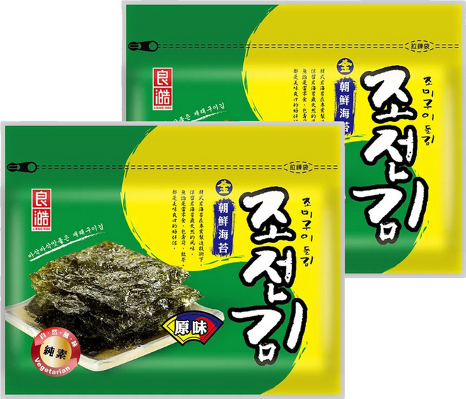 良澔 金朝鮮海苔 原味, 30g, 2包