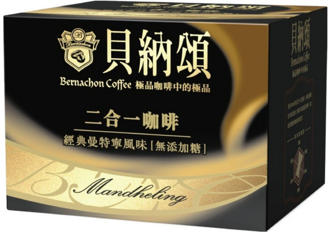貝納頌 二合一曼特寧 無糖, 13g, 25包, 1盒