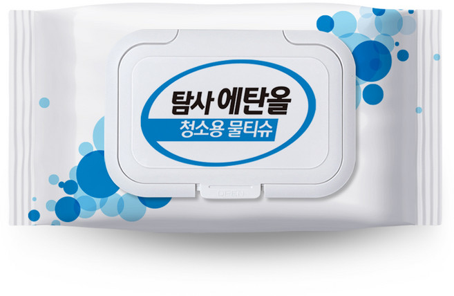 탐사 에탄올 함유 세정티슈, 1팩, 50매, 45g