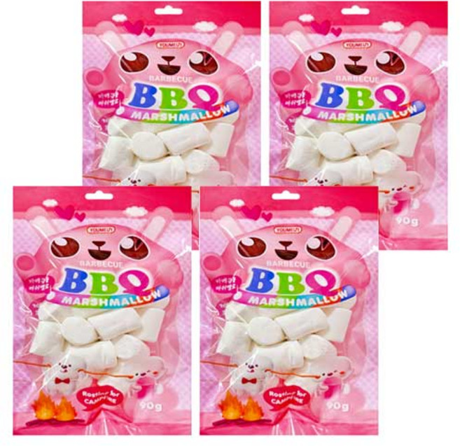 BBQ 바베큐용 머쉬멜로, 90g, 4개
