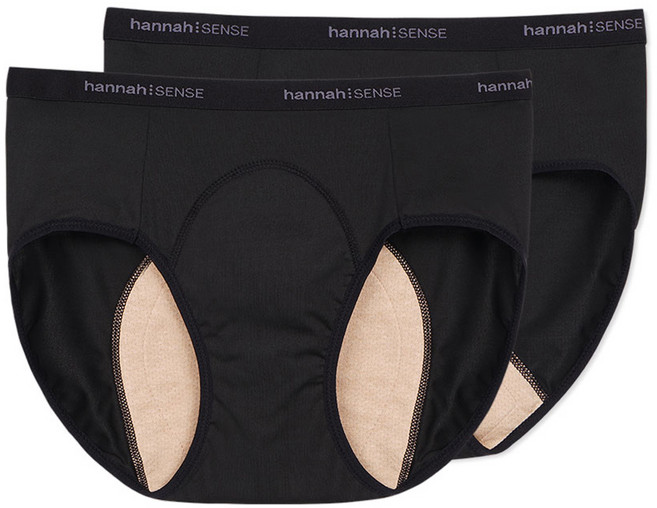 한나센스 생리팬티 미디나이트 + 미디데일리 세트, Black, 소형, 1세트