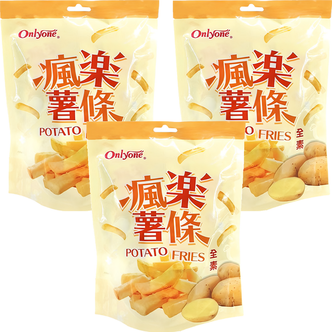 Onlyone 海龍王 瘋樂薯條, 72g, 3包