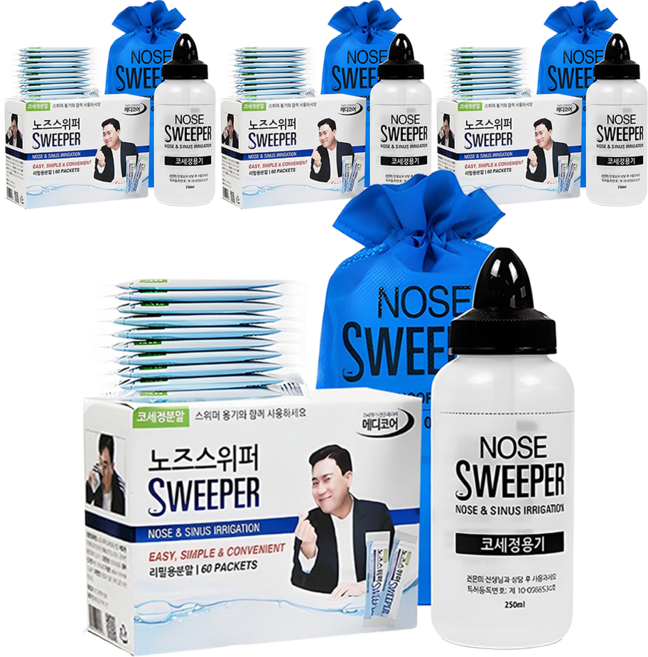 노즈스위퍼 수동식 코세정용 키트 + 분말 80p, 4개