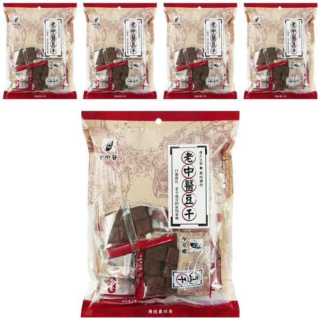 老中醫 中丁豆干, 250g, 5袋
