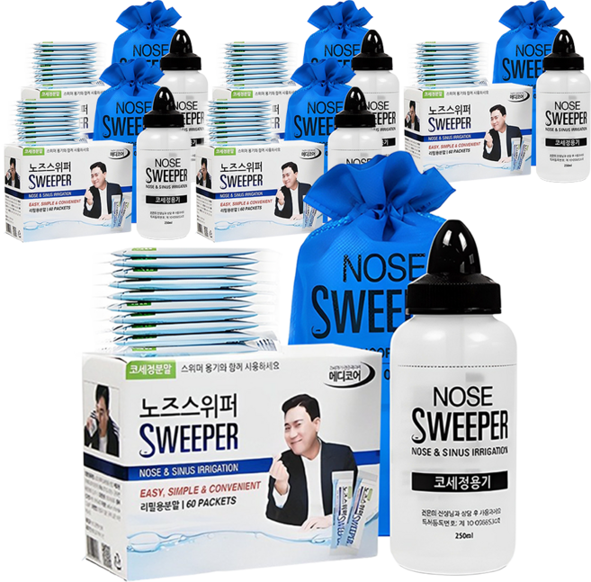 노즈스위퍼 수동식 코세정용 키트 + 분말 80p, 6개