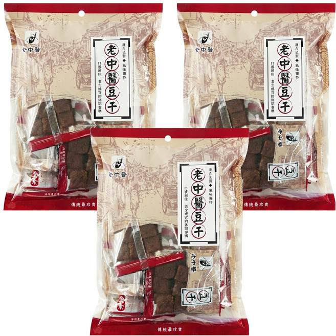 老中醫 中丁豆干, 250g, 3袋
