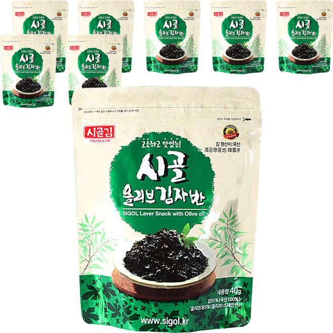 시골 올리브 김자반, 8개, 40g