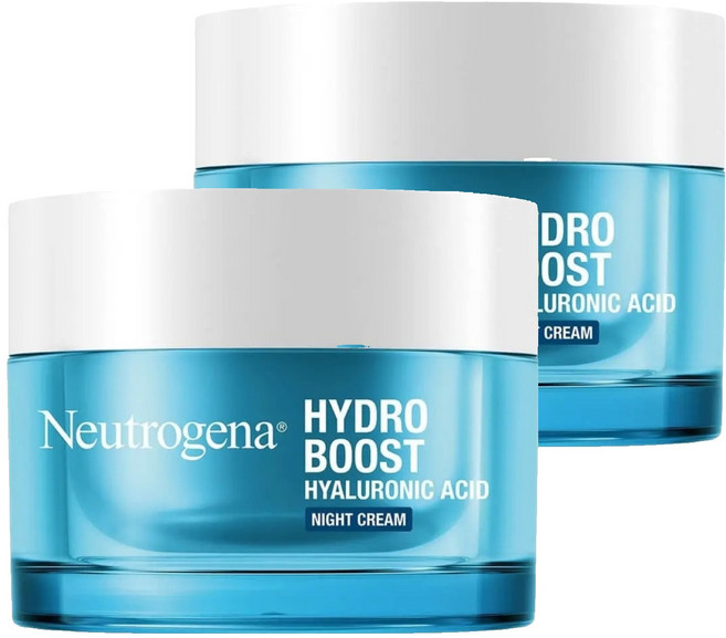 Neutrogena 台灣公司貨 水活保濕晚霜, 50g, 1入, 2罐