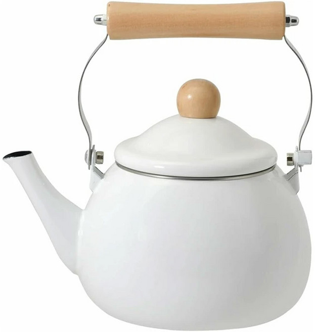 PEARL LIFE 珍珠金屬 琺瑯水壺 IH適用 Amulet HC-385, 白色, 1.8L, 1個