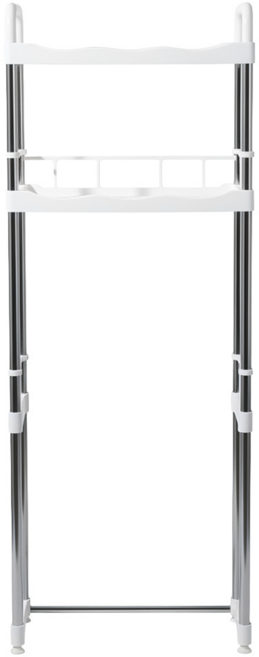 雙層不銹鋼馬桶置物架 無抽屜款, 1個, 白色