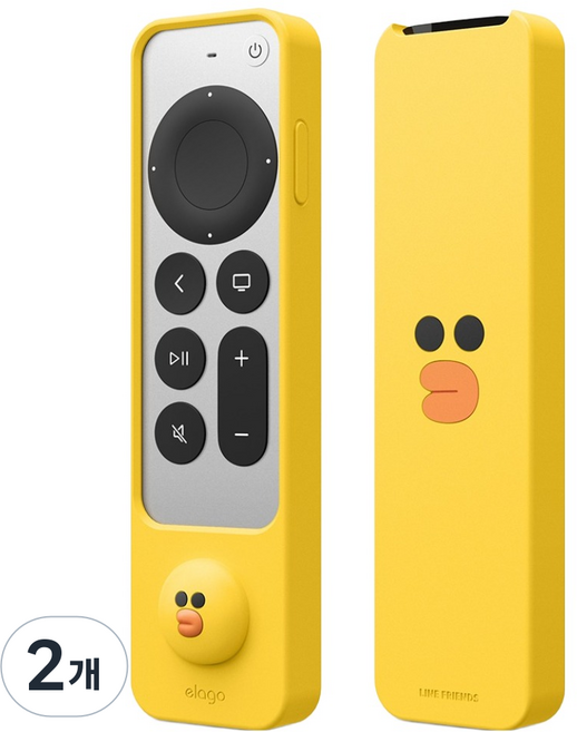 엘라고 라인프렌즈 2021 애플티비4K 리모컨 실리콘 케이스, 샐리, 2개