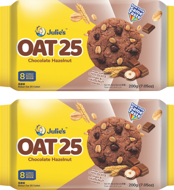 Julie's 茱蒂絲 巧克力榛果燕麥餅, 200g, 2包