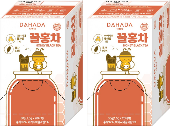 다하다 꿀홍차, 1.5g, 20개입, 2개