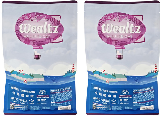 Wealtz 維爾滋 全齡貓 天然無穀寵物乾糧, 300g, 2包, 雞肉