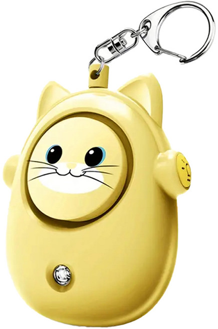 파라디 호신용 미니 알람 경보기 옐로우, 1개