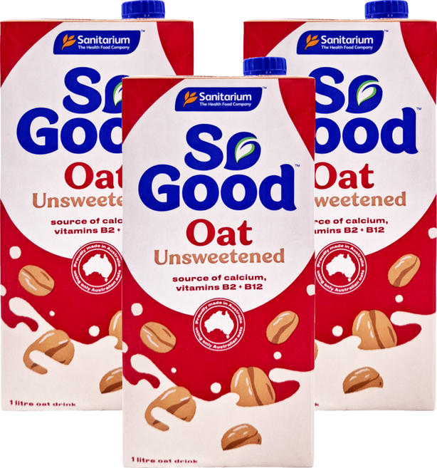 So Good 燕麥奶 無加糖, 1L, 3瓶