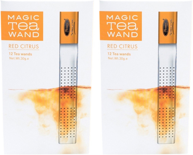 프리미어스티 실버 매직 티완드 레드 시트러스 허브차, 2.5g, 12개입, 2개