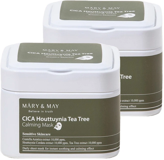 [비건뷰티] 마리엔메이 시카 어성초 티트리 카밍 뽑아쓰는 마스크팩 400g, 30개입, 2개 - 쿠팡