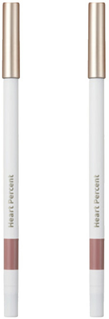 하트퍼센트 비건뷰티 도트 온 무드 립펜슬 슬림 0.4g, 08 클라우디모브, 2개