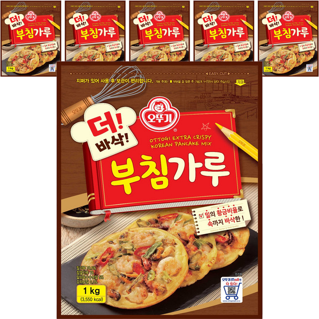오뚜기 더 바삭 부침가루, 1kg, 6개