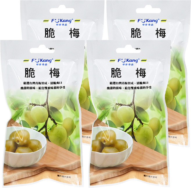 梅李果坊 梅山青脆梅 便利包, 60g, 4包