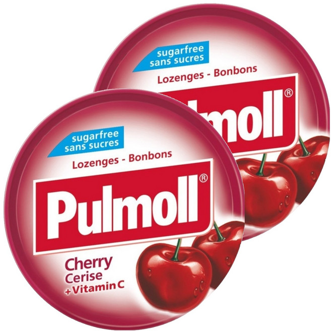 Pulmoll 寶潤 無糖潤喉糖 櫻桃, 45g, 2盒