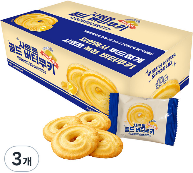 사르르 골드 버터쿠키, 3개, 800g