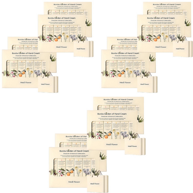 메디플라워 보니타가든 6종 핸드크림세트+쇼핑백, 12세트