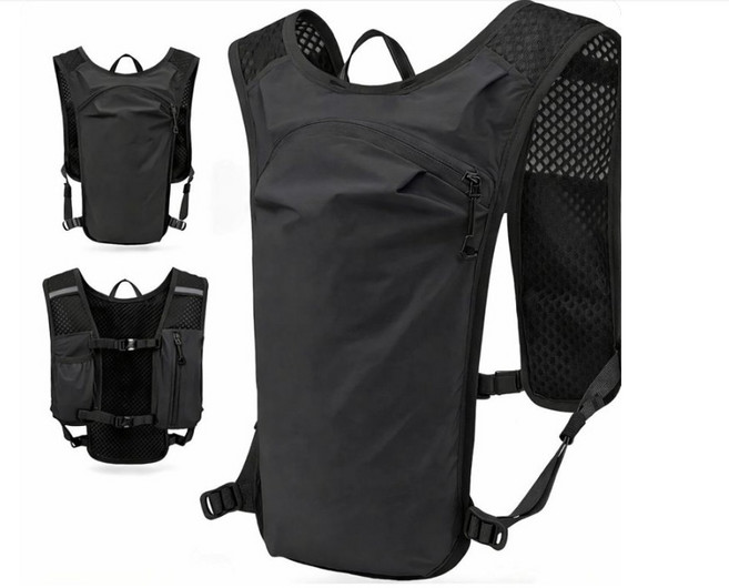 YESSURE 러닝 등산 조끼 백팩, 블랙, 1개