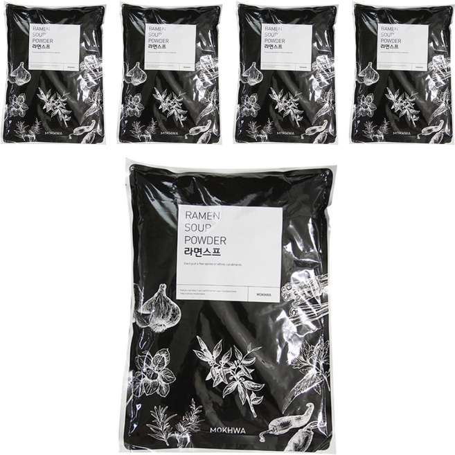 딜리셔스마켓 천연향신료 라면스프 팩, 500g, 5개