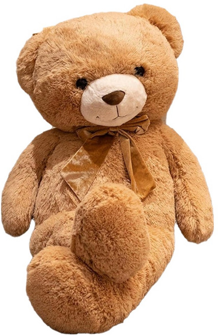 soonZAM Love Smile Bear 大型蝴蝶結熊玩偶, 1個, 棕色, 160cm