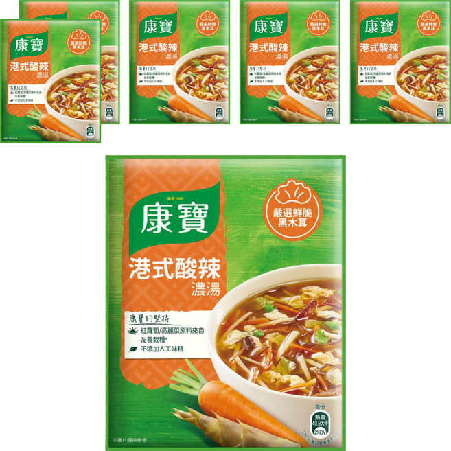 Knorr 康寶 自然原味 港式酸辣濃湯, 46.6g, 6包