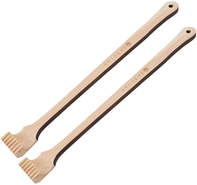 코멧 국내생산 편백나무 효자손, 2개