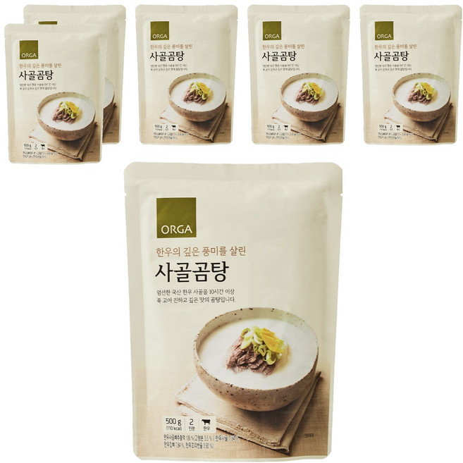 ORGA 牛骨湯, 500ml, 6個
