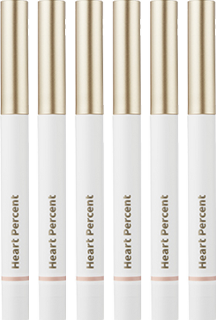 하트퍼센트 비건뷰티 도트 온 무드 립펜슬 0.8g, 20살몬베이지, 6개