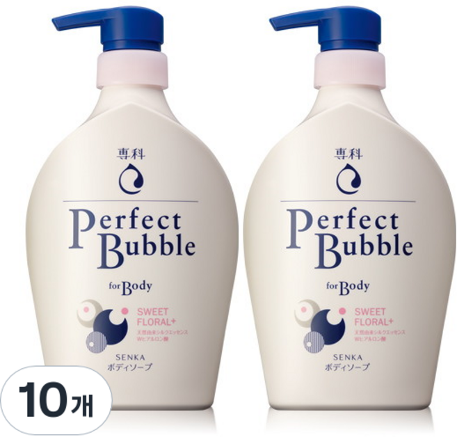 센카 퍼펙트 버블 포 바디 클렌저 스위트 플로럴, 500ml, 10개