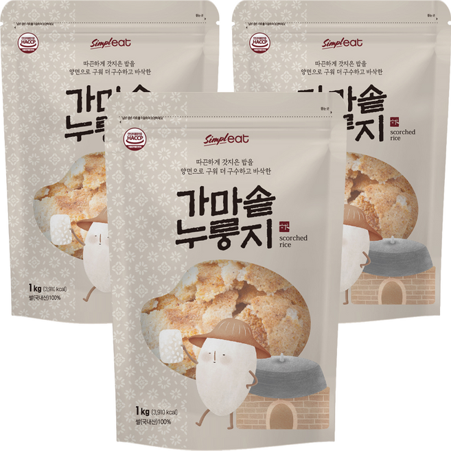 SIMPLEAT 釜鍋鍋巴, 1kg, 3個