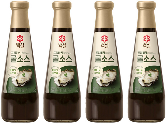 백설 남해굴소스, 500g, 4개