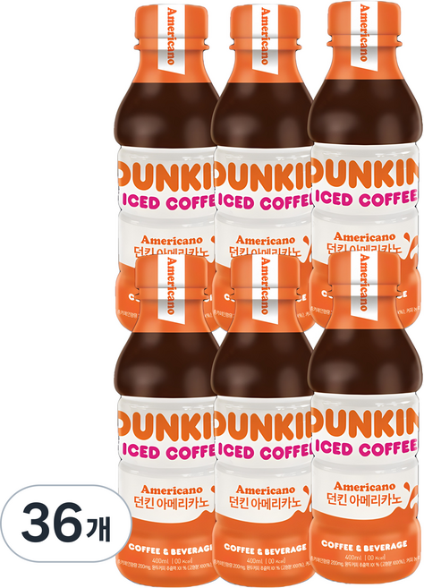던킨도너츠 커피 아메리카노, 400ml, 36개
