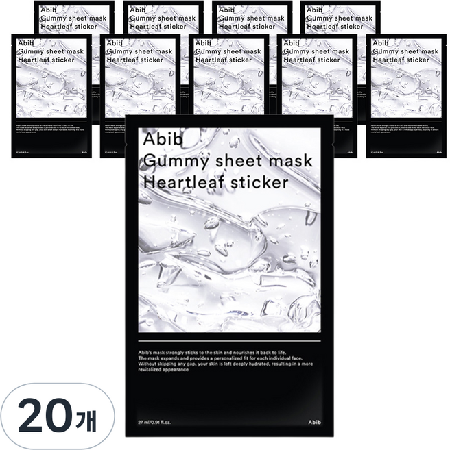 아비브 껌딱지 시트 마스크 어성초 스티커 27ml, 10개입, 2개