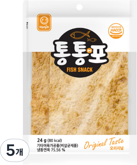 한진식품 통통어포 오리지널, 24g, 5개