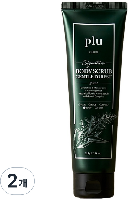 플루 시그니처 바디스크럽 젠틀 포레스트, 215g, 2개