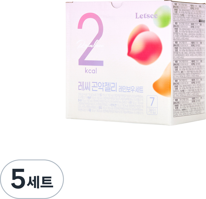 레씨 2kcal 레인보우 곤약젤리 7종 x 150g 세트, 1.05kg, 5세트