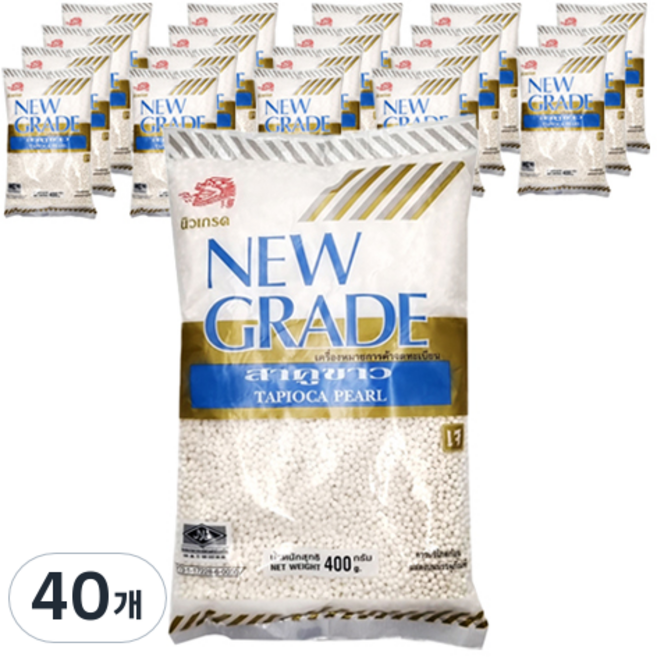 뉴그레이드 타피오카 미니펄 화이트, 400g, 1개입, 40개