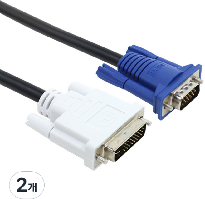 넥시 DVI to RGB VGA 케이블 3m, NX479(NX-DVIRGB030), 2개
