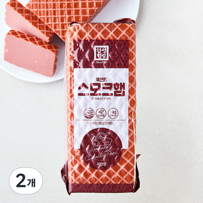 한성기업 쿡앤팜 스모크햄, 1kg, 2개