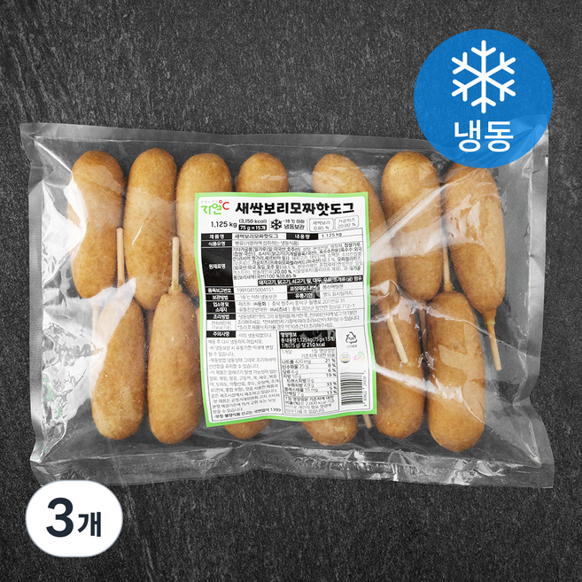 자연도씨 새싹보리 모짜치즈핫도그 15개입 (냉동), 75g, 3개