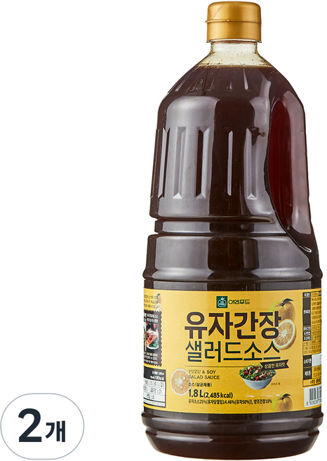 이엔푸드 유자 간장 샐러드 소스, 2개, 1.8L