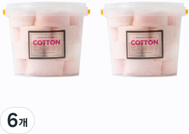 앙팡드봉봉 한입솜사탕 스트로베리, 50g, 6개